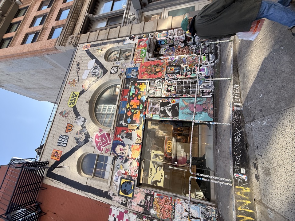 NYC street art wall composition